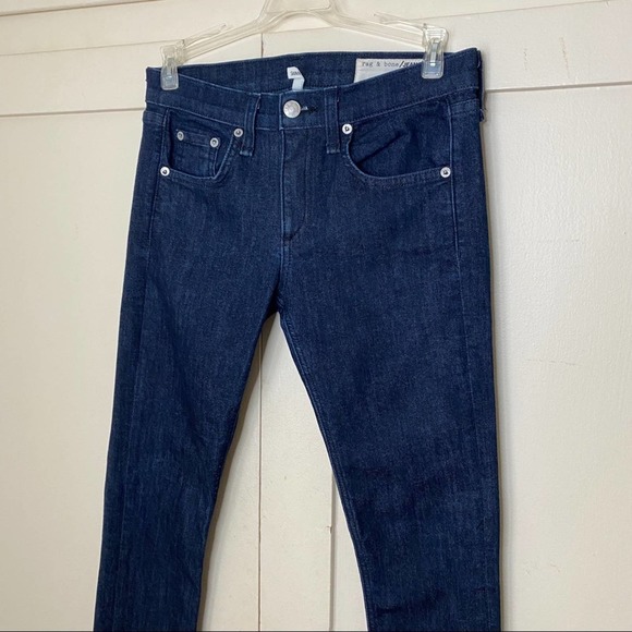 Rag & Bone Mid-Rise Skinny Dark Indigo Wash Jeans 26 - Picture 4 of 10